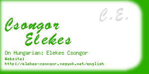 csongor elekes business card